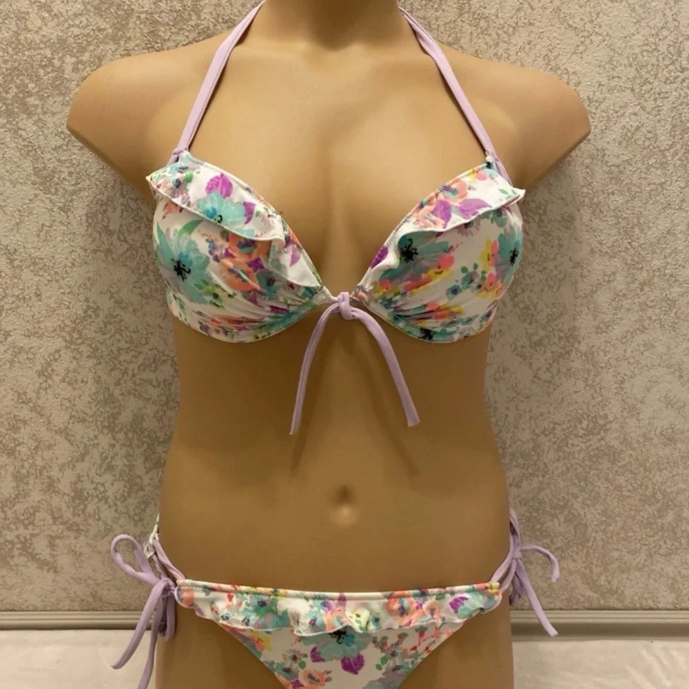 Victoria's Secret Bombshell Multicolor Floral Bikini